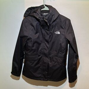 Women's North Face 2 Part Detachable Soft Winter Jacket - Black - Small (S/P)